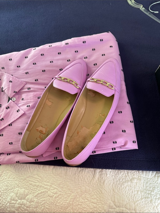 Talbots Shoes - Talbots Violet Chain-Trim Slip-On Loafers Sz 9M